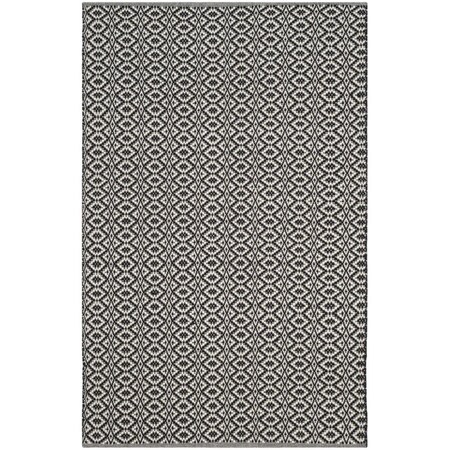 Safavieh Montauk Hand Woven Rectangle Rug- Ivory - Black- 4 x 6 ft. MTK716D-4